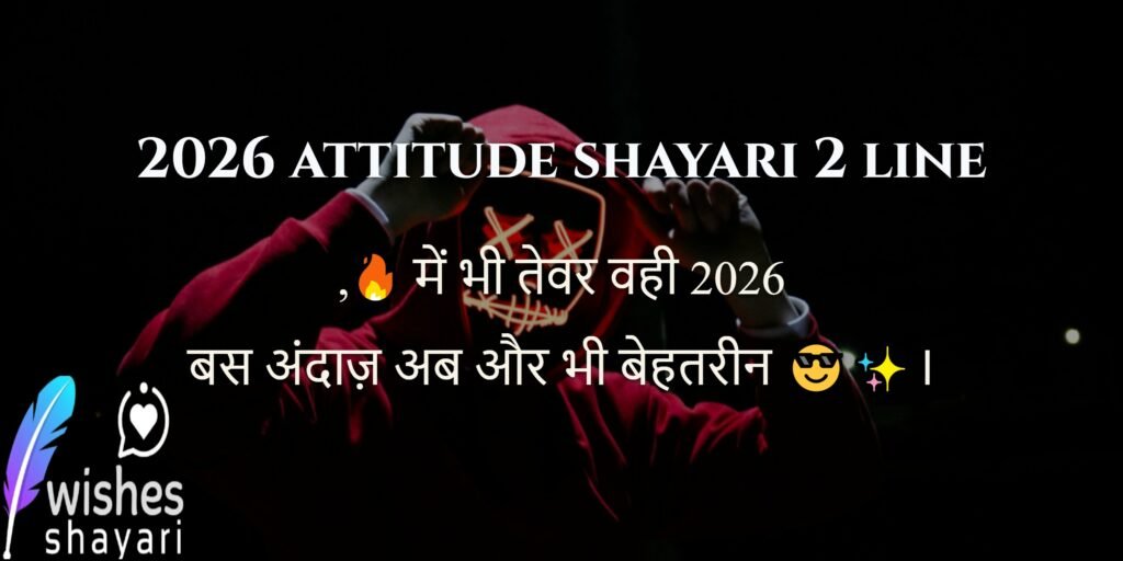 2026 attitude shayari 2 line