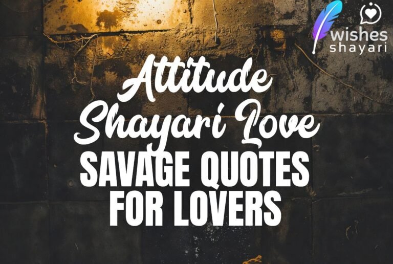 Attitude Shayari Love: Savage Quotes for Lovers