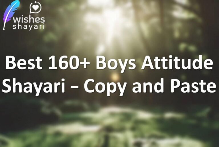 Best 160+ Boys Attitude Shayari – Copy and Paste
