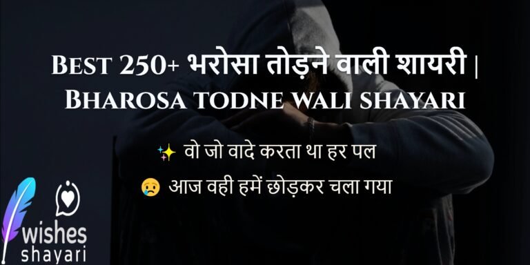 Best 250+ भरोसा तोड़ने वाली शायरी | Bharosa todne wali shayari