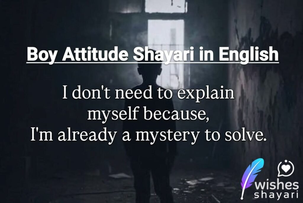 Boy Attitude Shayari in English