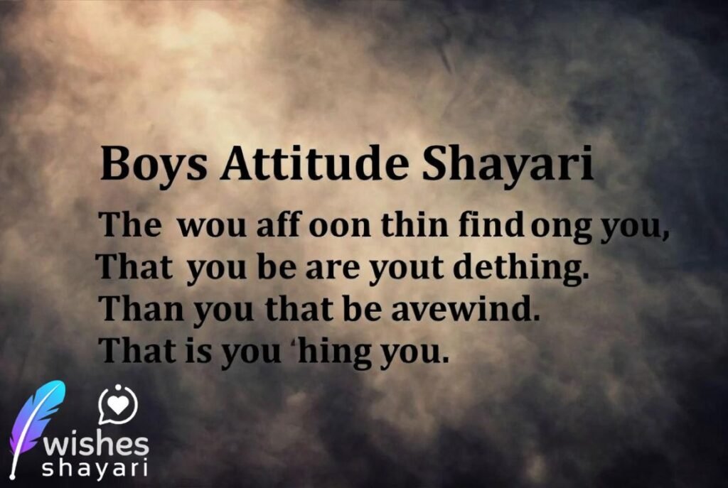 Boys Attitude Shayari