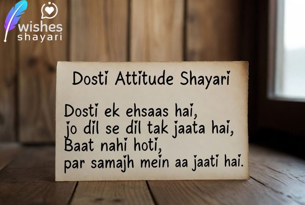 Dosti Attitude Shayari