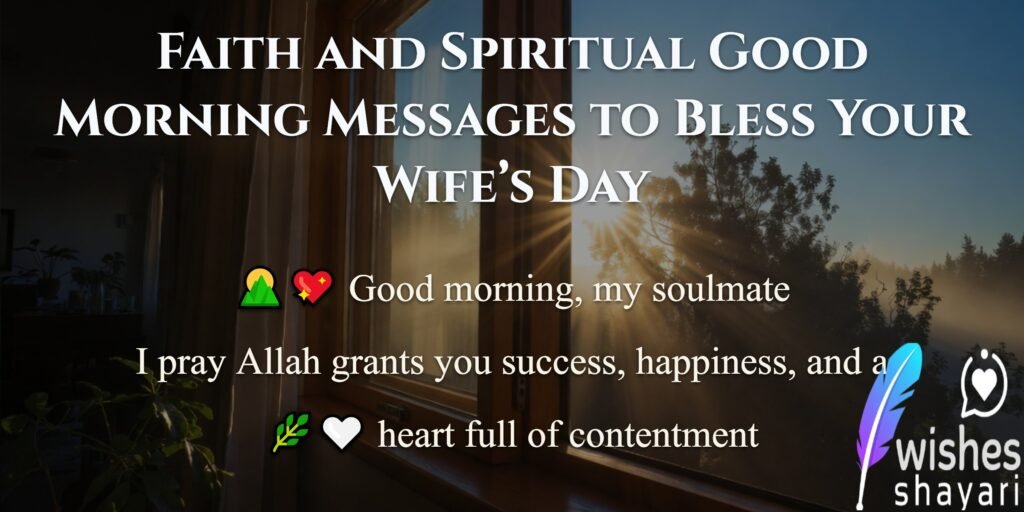 Faith and Spiritual Good Morning Messages to Bless Your Wife’s Day