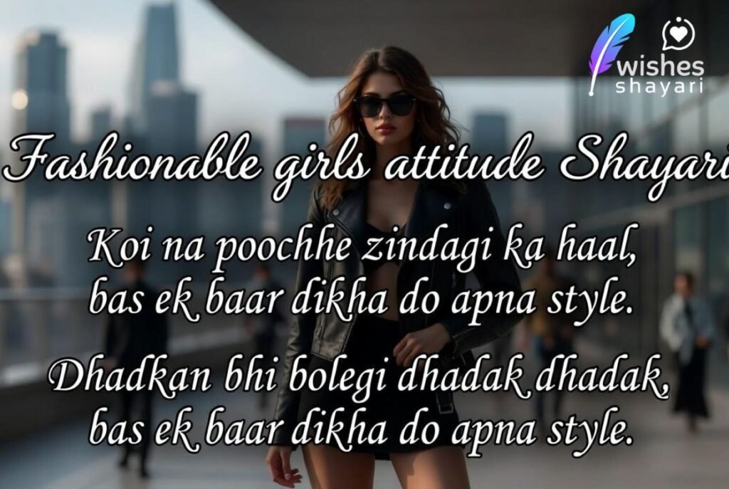 Fashionable girls attitude Shayari