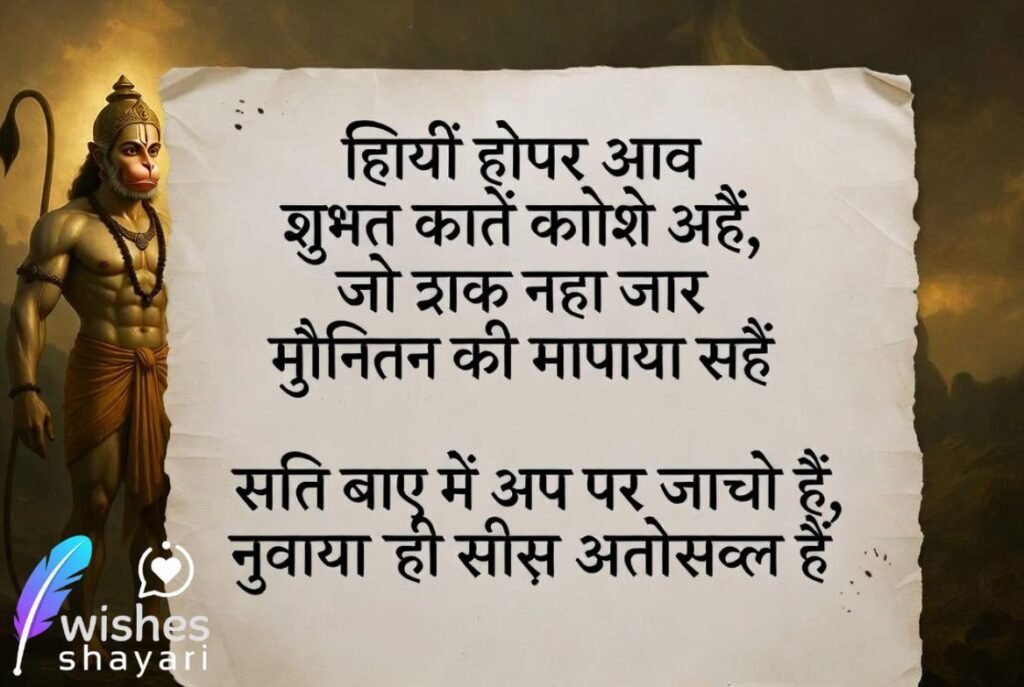 Hanuman Ji Shayari 2 Line Attitude