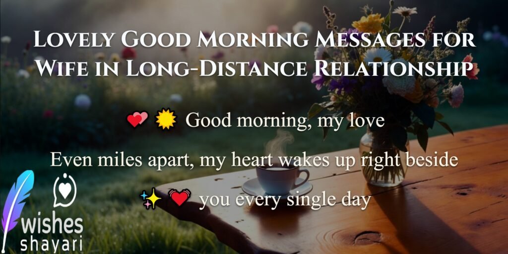 Lovely Good Morning Messages for Wife in Long-Distance Relationship