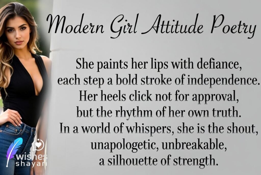 Modern Girl Attitude Poetry
