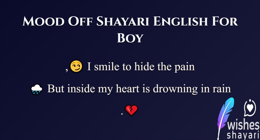 Mood Off Shayari English For Boy