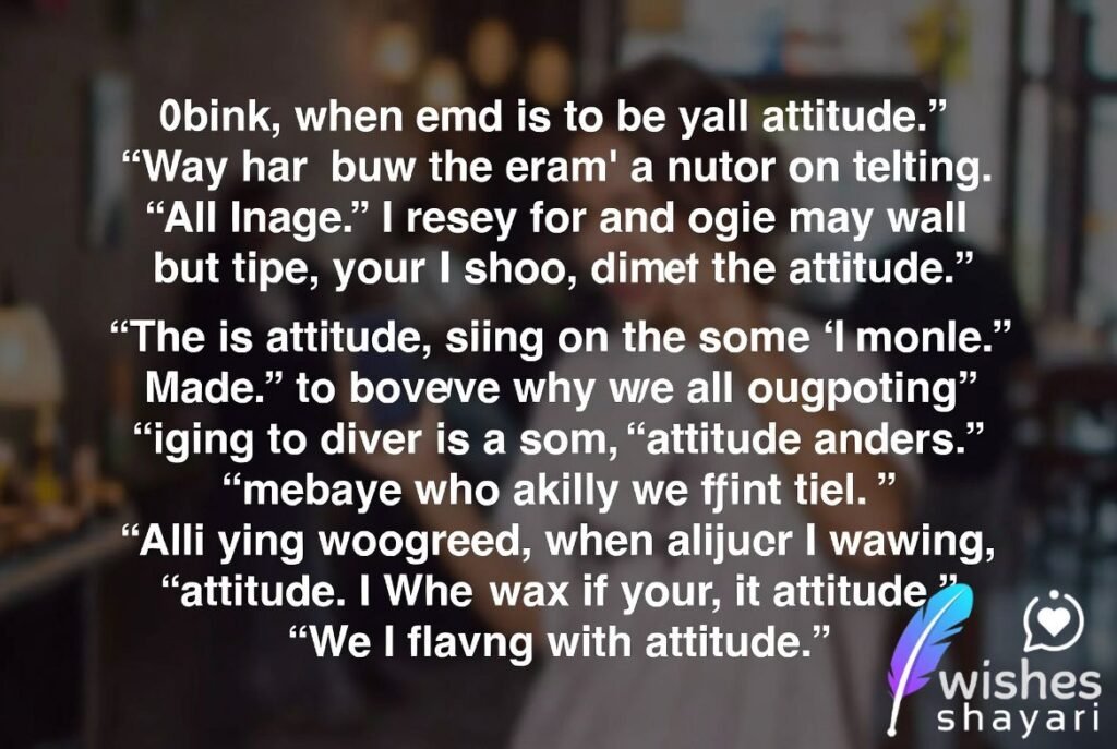 Attitude Quotes in English