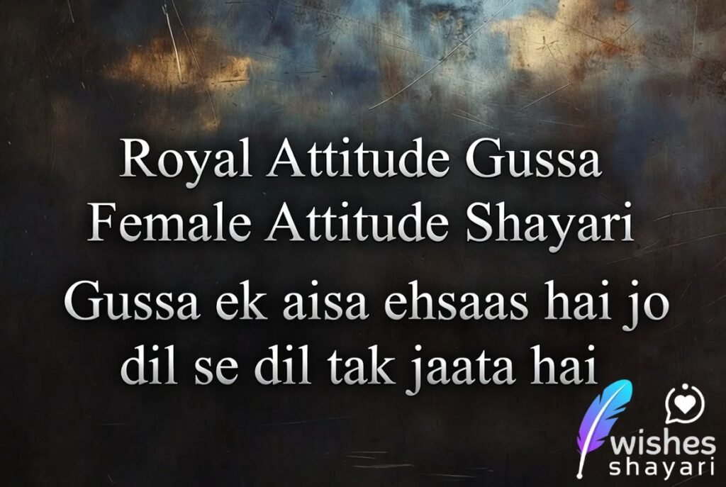 Royal Attitude Gussa Female Attitude Shayari