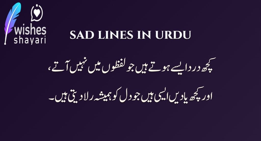sad lines in urdu