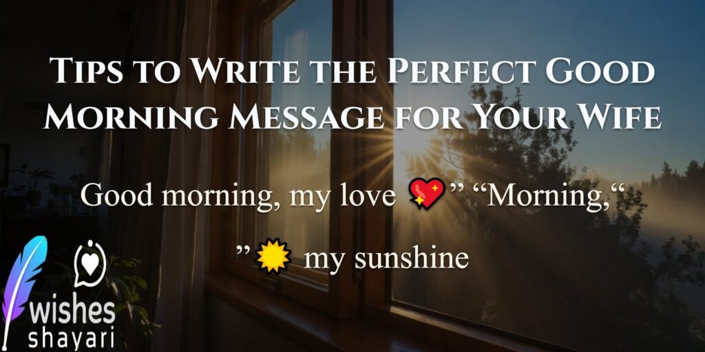Tips to Write the Perfect Good Morning Message for Your Wife