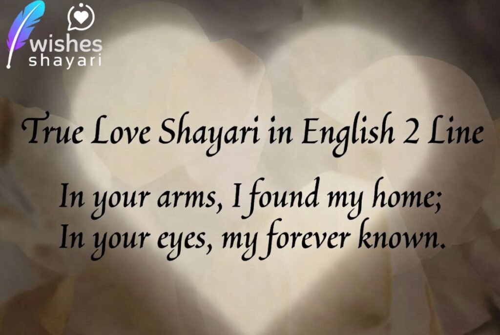 True Love Shayari in English 2 Line