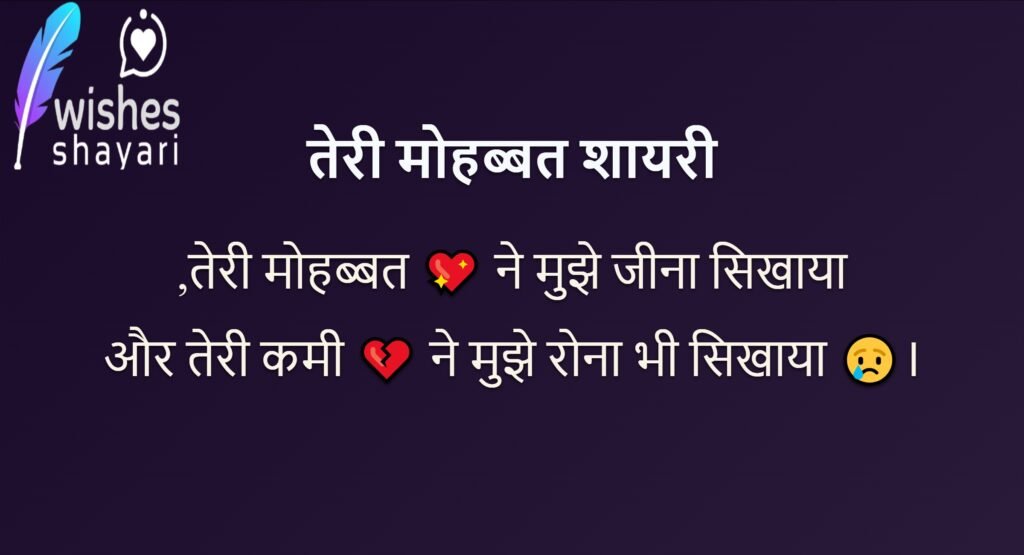 तेरी मोहब्बत शायरी