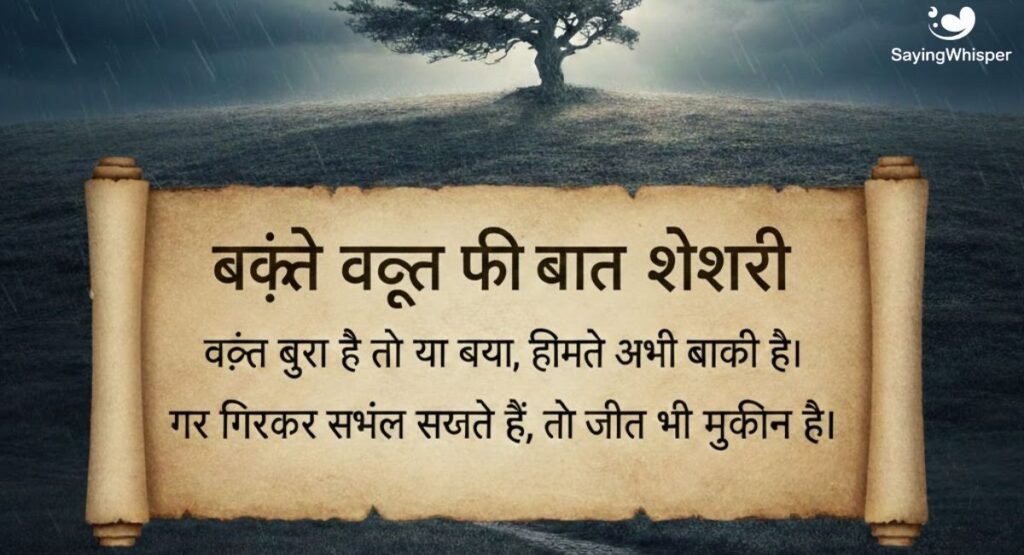 बुरे वक़्त पर शायरी