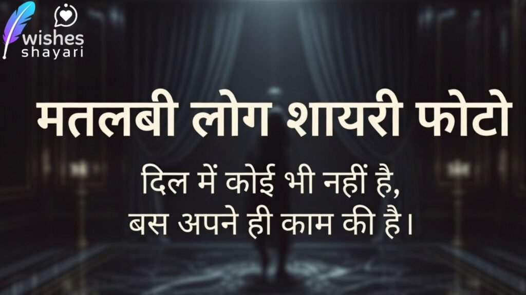 मतलबी लोग शायरी फोटो