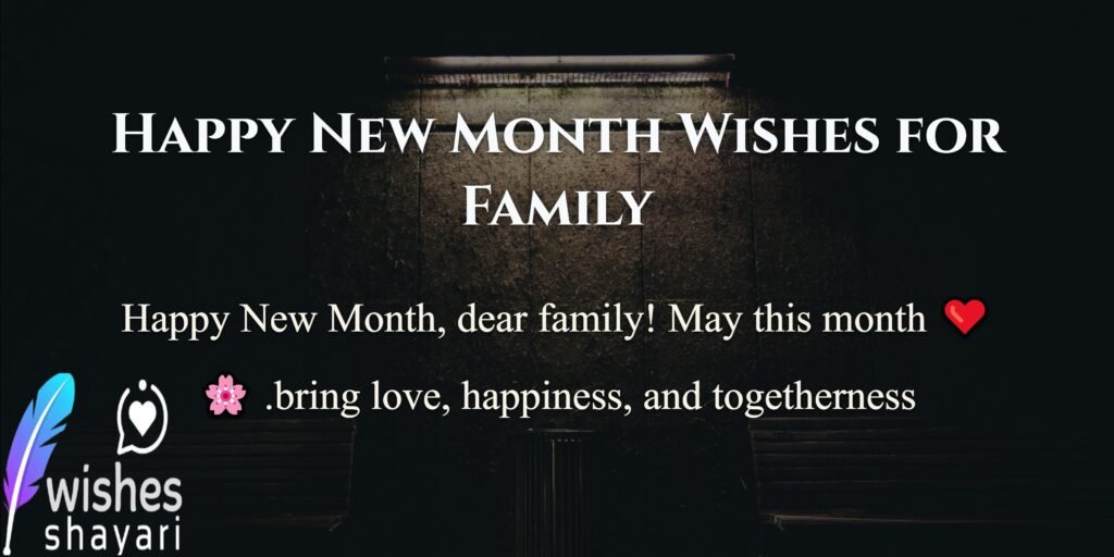 Happy New Month Wishes for Family
