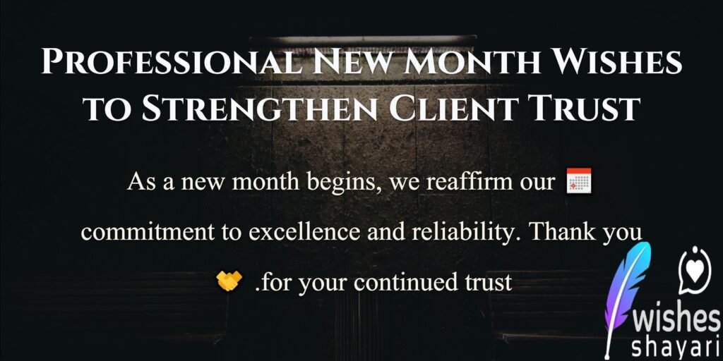 Professional New Month Wishes to Strengthen Client Trust