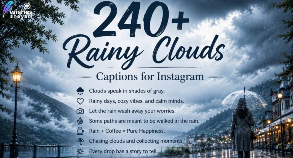 Cute Rainy Clouds Captions for Instagram